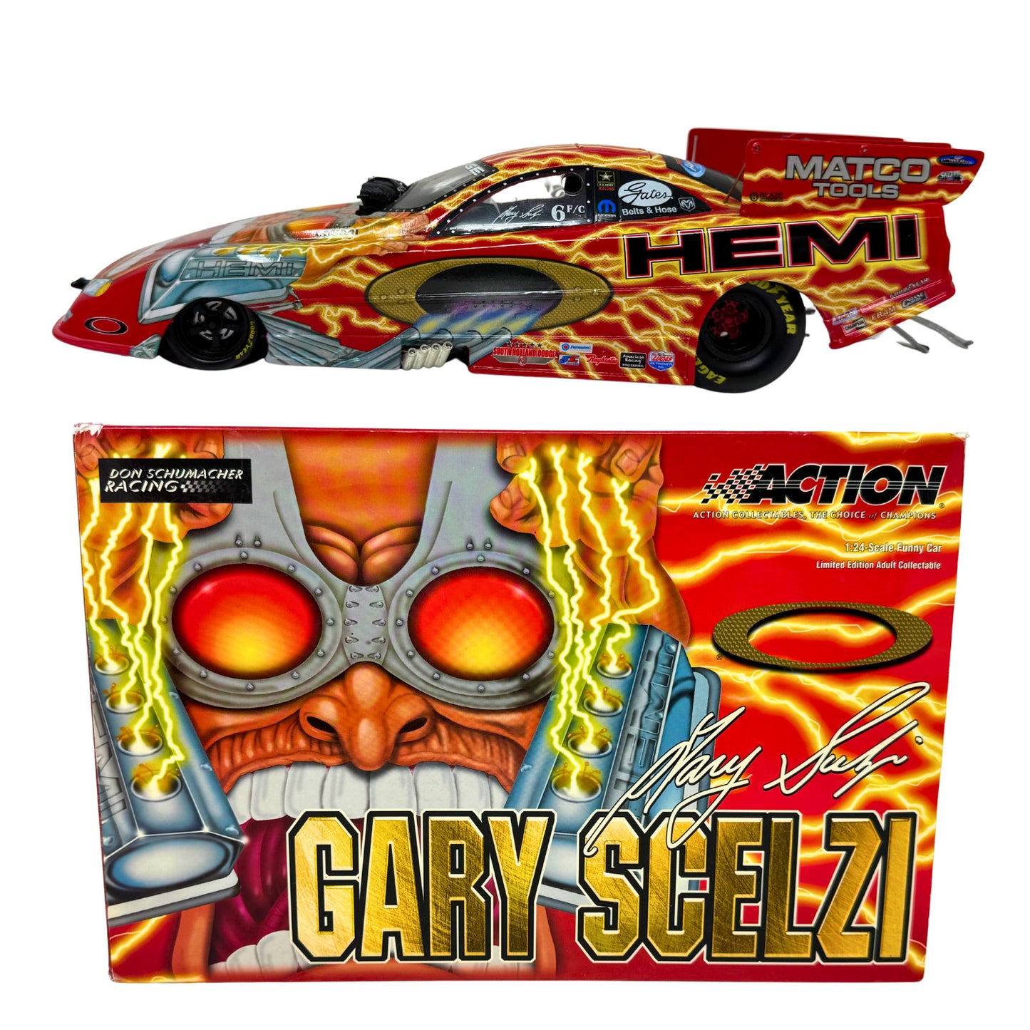 Action Gary Scelzi Oakley NHRA 2004 Stratus Dodge Funny Car Mopar 1:24 Diecast