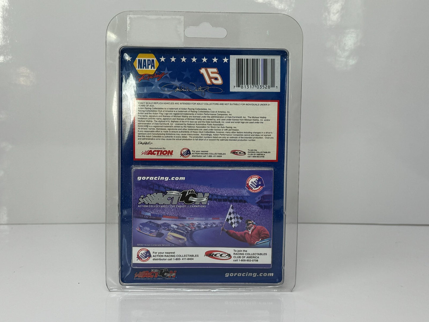 Action Nascar #15 Michael Waltrip NAPA Stars & Stripes Monte Carlo 1:64 Diecast