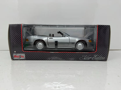Maisto 1989 Mercedes-Benz 500SL Silver Series 1:18 Diecast
