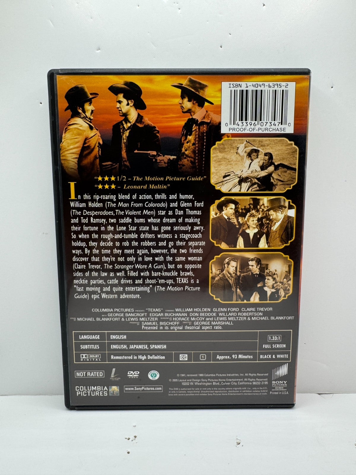 Texas (DVD) Glenn Ford Western