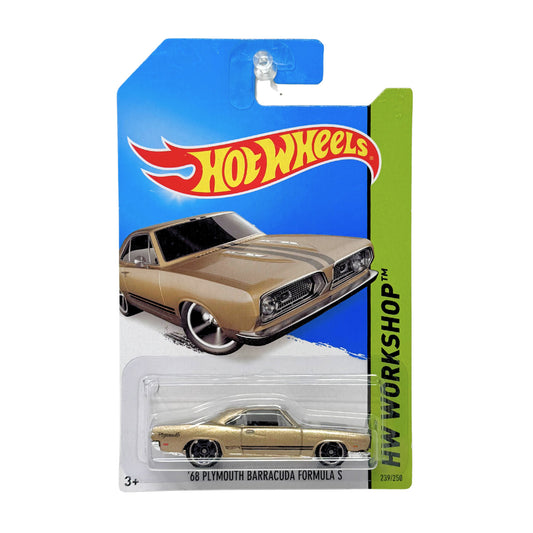 Hot Wheels Workshop 1968 Plymouth Barracuda Formula S 1:64 Diecast Gold