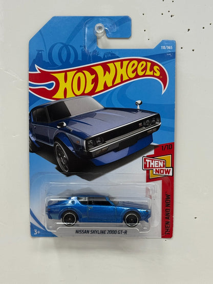 Hot Wheels Then and Now Nissan Skyline 2000 GT-R 1:64 Diecast Blue