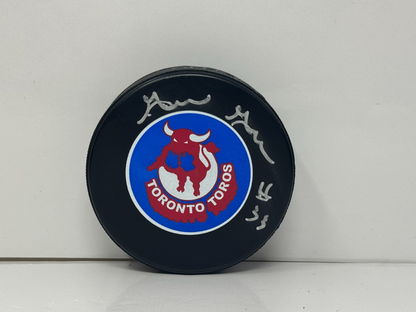 Gilles Gratton Toronto Toros Signed WHA Autograph Puck Silver Auto