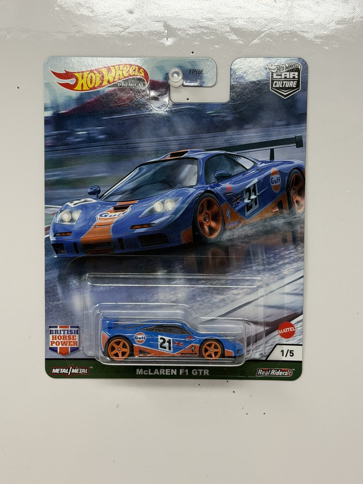 Hot Wheels Premium British Horse Power McLaren F1 GTR 1:64 Diecast