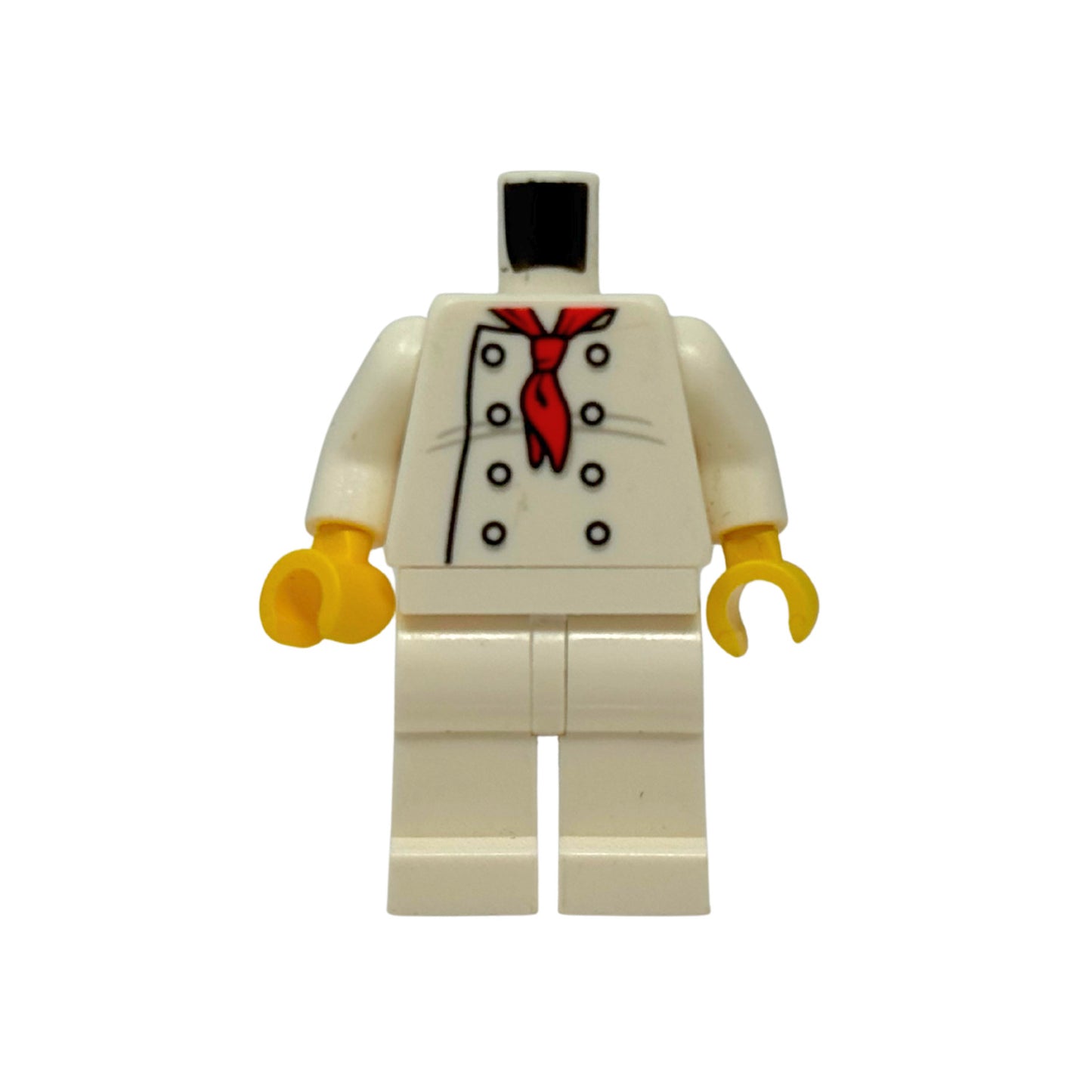 LEGO Chef Jacket 8 Buttons Red Neckerchief Torso Minifigure