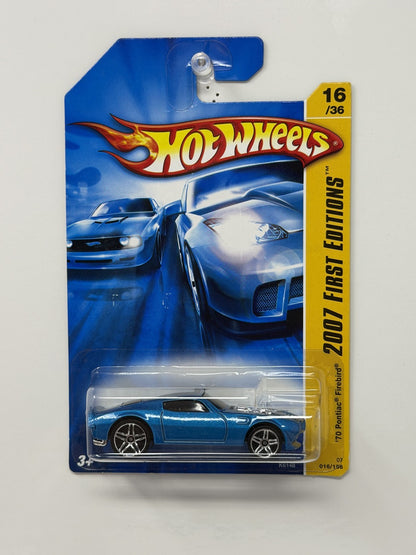 Hot Wheels 2007 First Editions 1970 Pontiac Firebird 1:64 Diecast Blue
