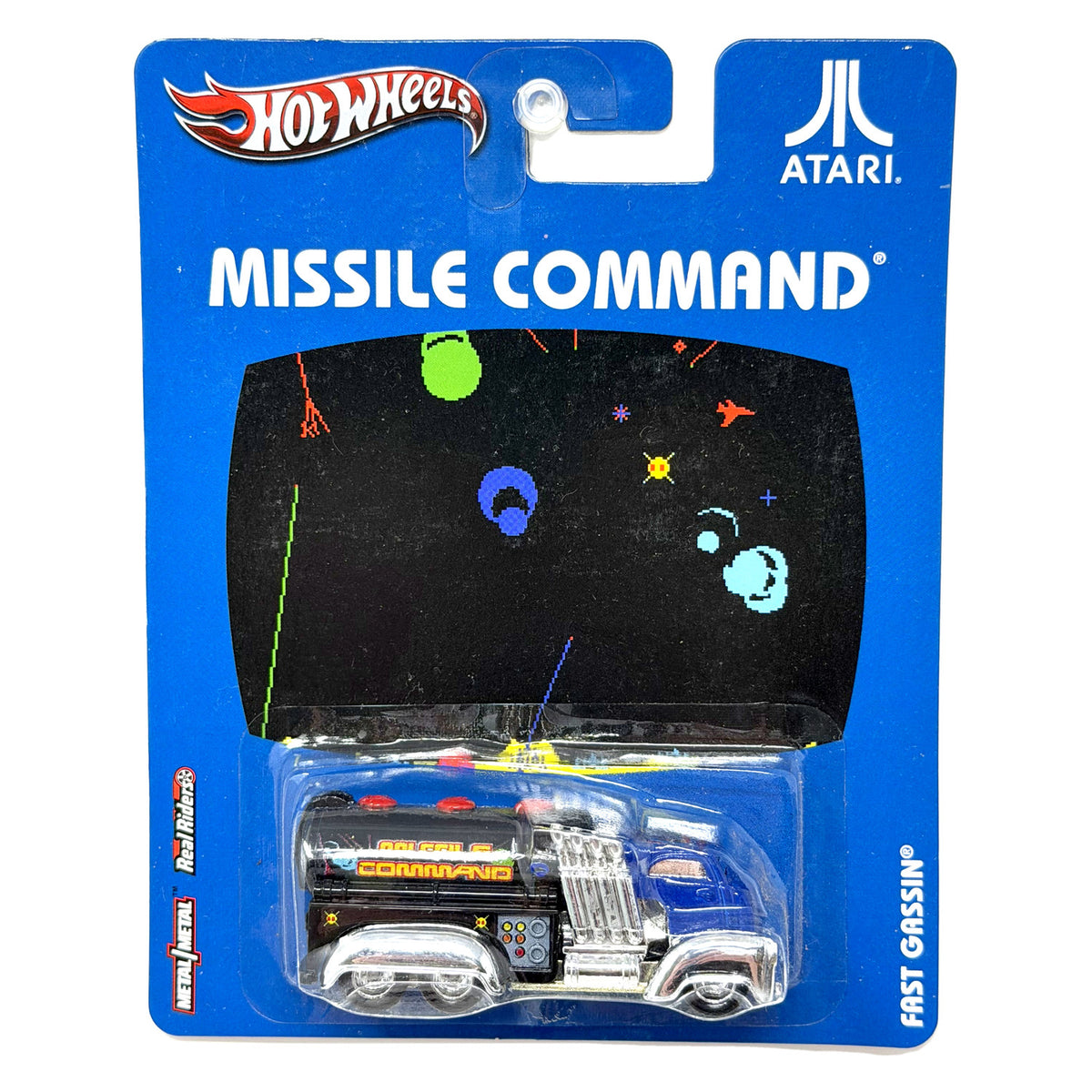 Hot Wheels Atari Missile Command Fast Gassin' 1:64 Diecast Real Riders