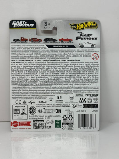 Hot Wheels Premium Fast & Furious 1994 Honda Del Sol 1:64 Diecast