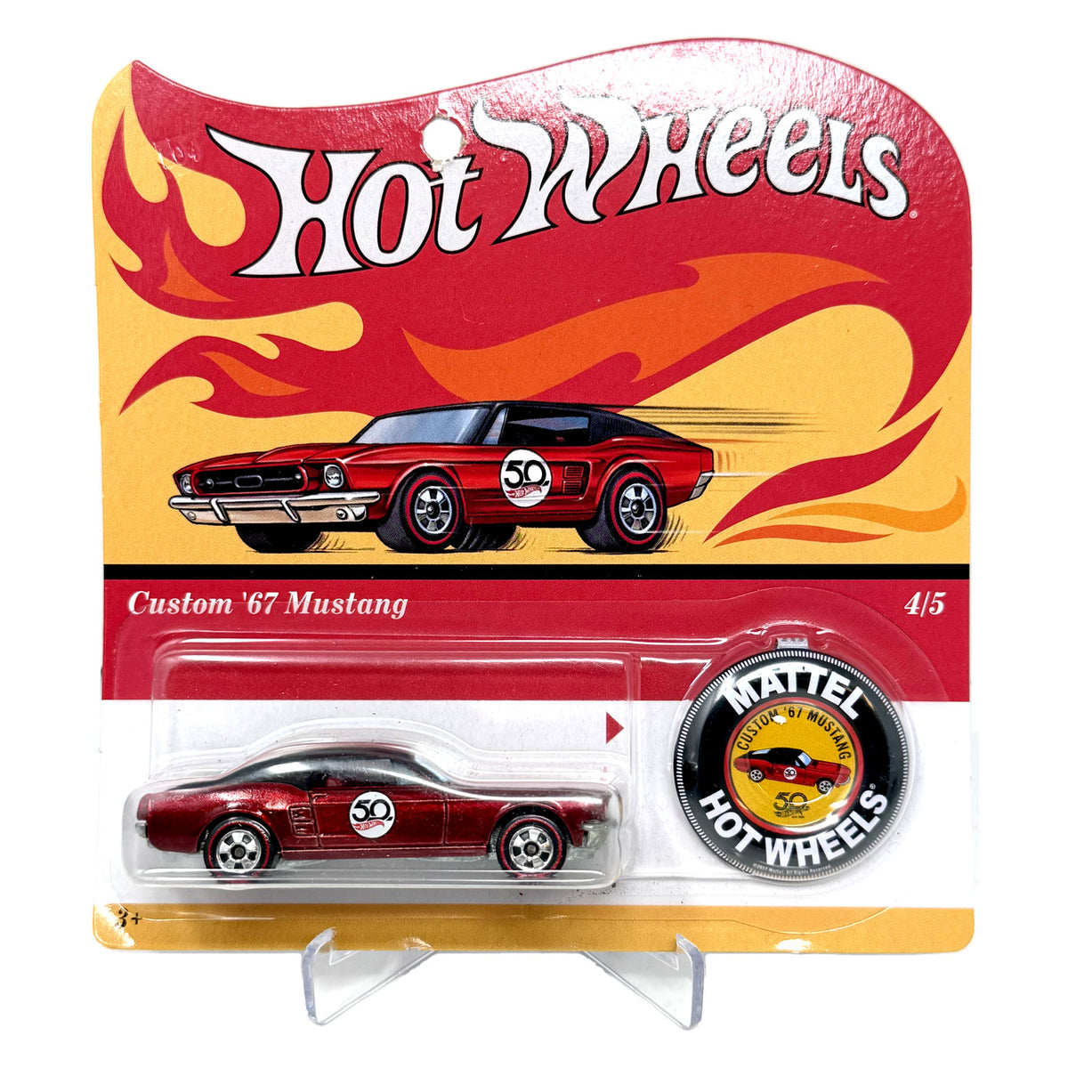Hot Wheels 50th Anniversary Originals Custom 1967 Mustang 1:64 Diecast Red