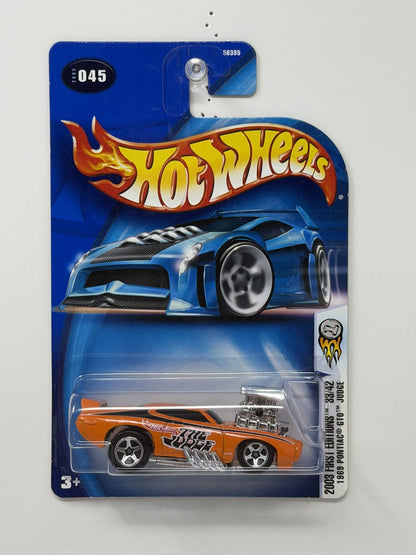 Hot Wheels 2003 First Editions 1969 Pontiac GTO Judge 1:64 Diecast Orange V1