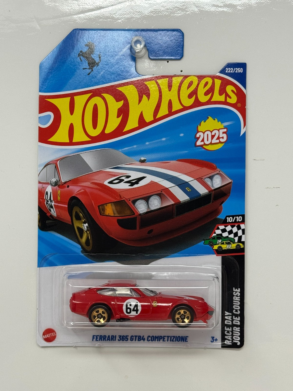 Hot Wheels Ferrari 365 GTB4 Competizione Race Day 1:64 Diecast