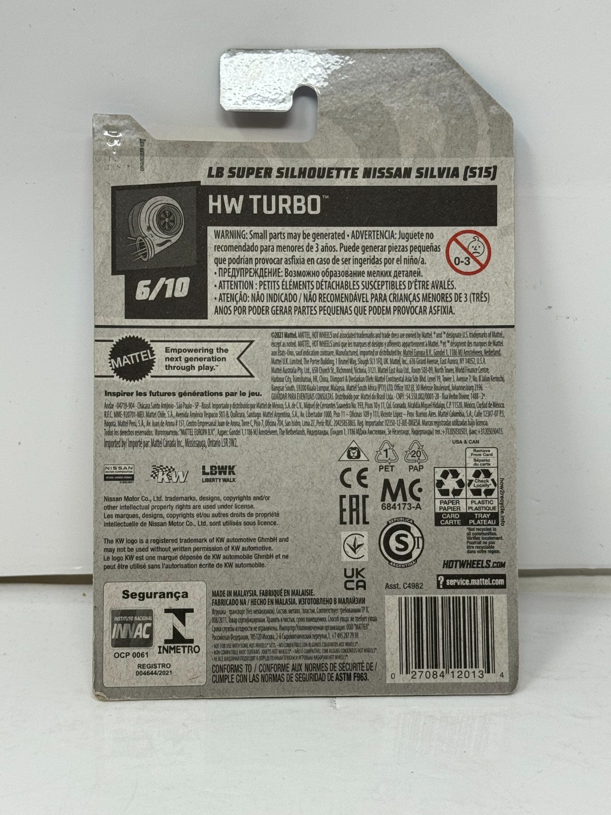 Hot Wheels HW Turbo LB Super Silhouette Nissan Silvia (S15) JDM 1:64 Diecast