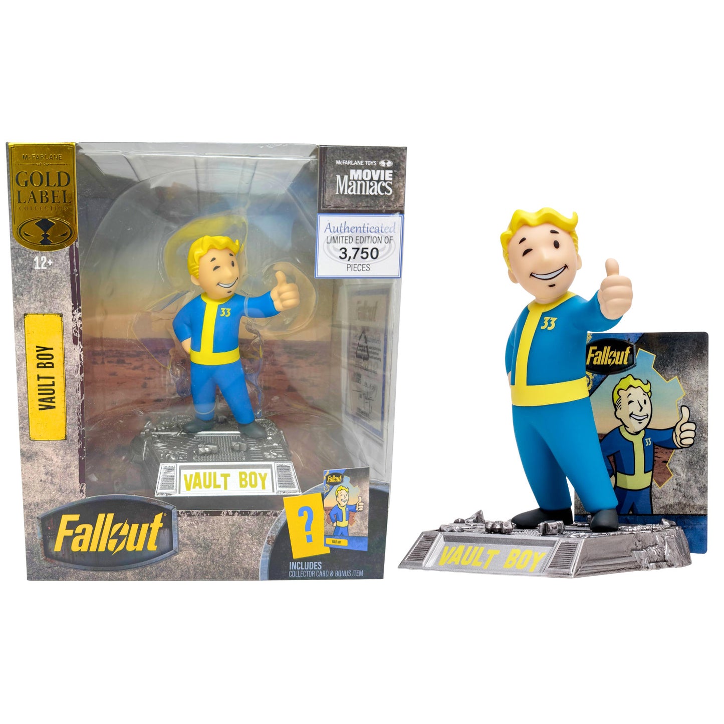 McFarlane Fallout Vault Boy Gold Label Limited Edition 1 of 3750 Action Figure