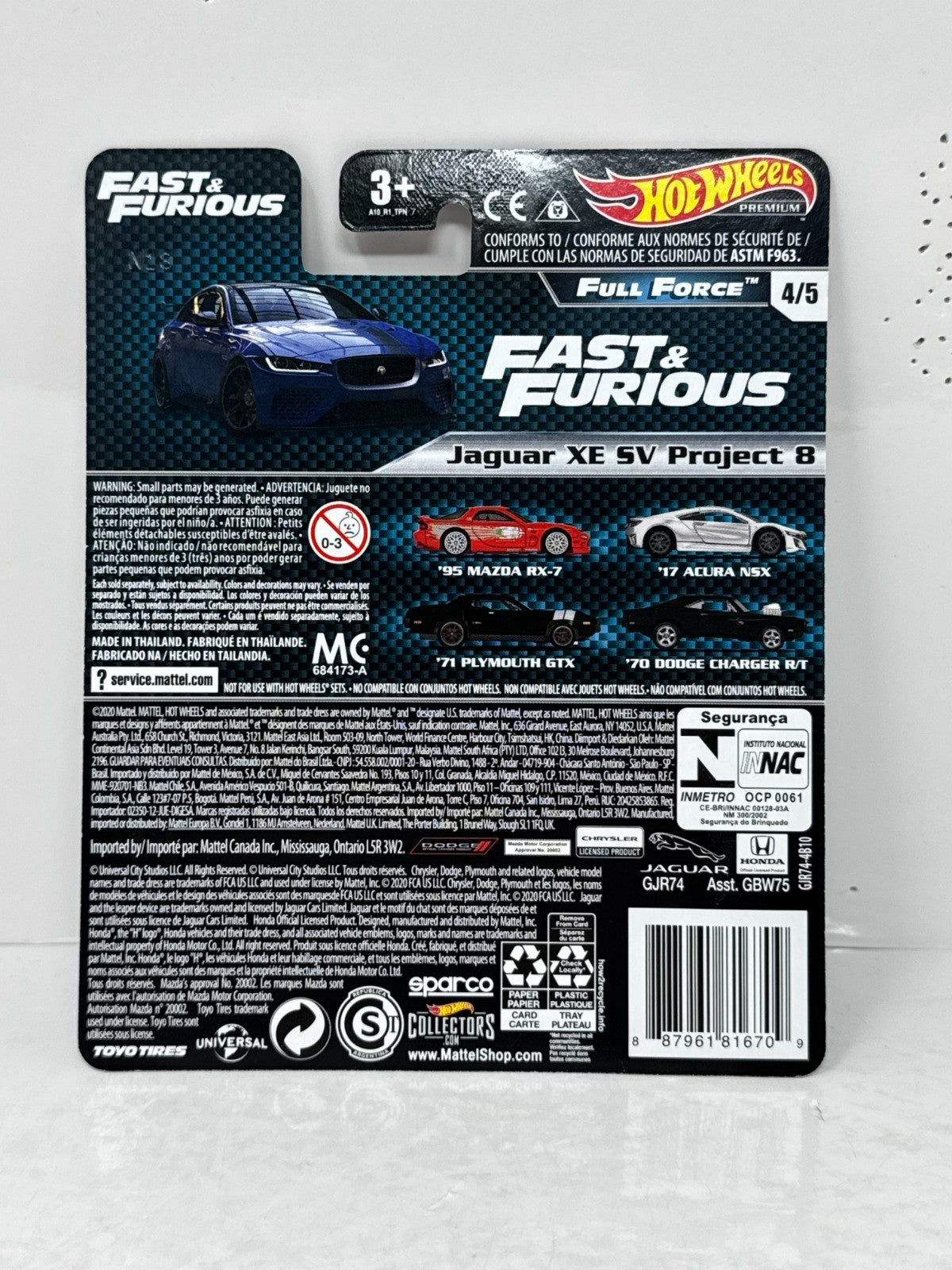 Hot Wheels Premium Fast & Furious Jaguar XE SV Project 8 1:64 Diecast