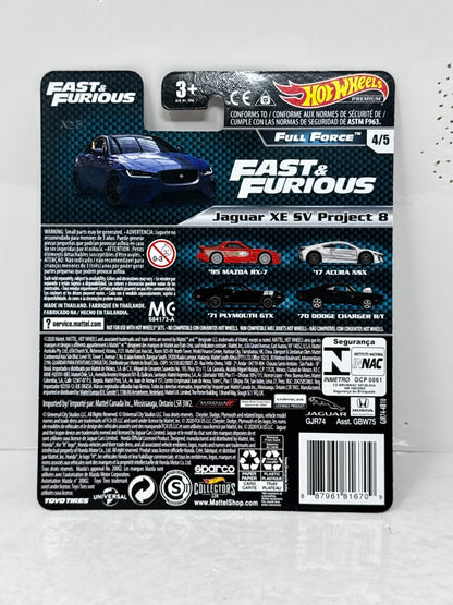 Hot Wheels Premium Fast & Furious Jaguar XE SV Project 8 1:64 Diecast
