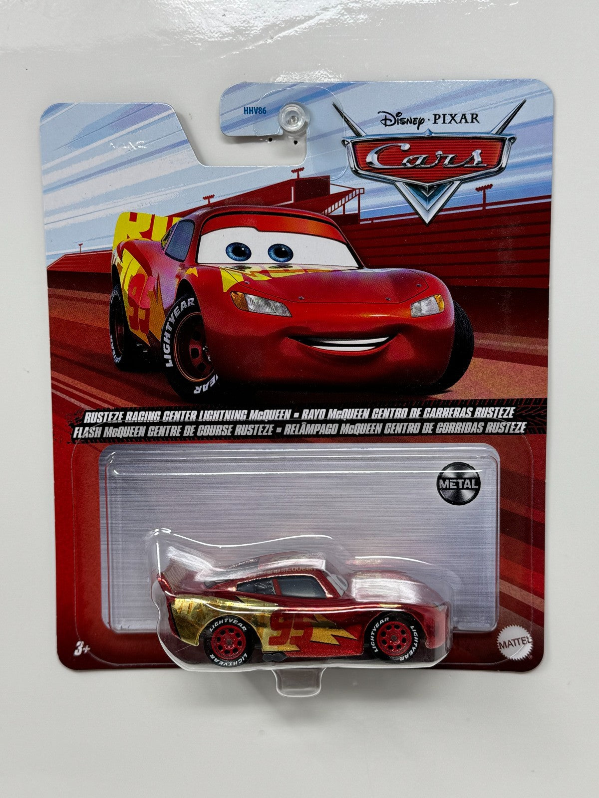 Disney Pixar Cars Rust-Eze Racing Center Lightning McQueen Metal 1:55 Diecast