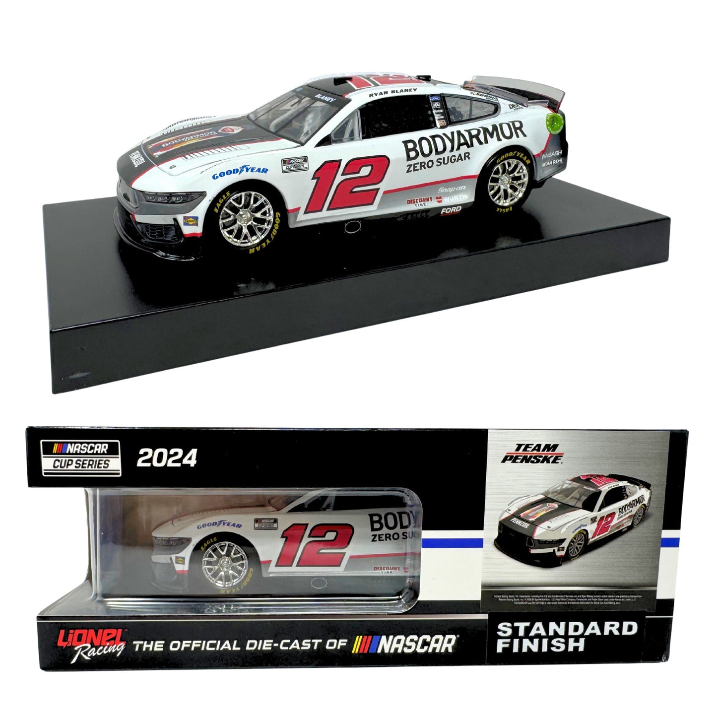 Lionel Nascar #12 Ryan Blaney Body Armor Zero Sugar 2024 Mustang 1:24 Diecast