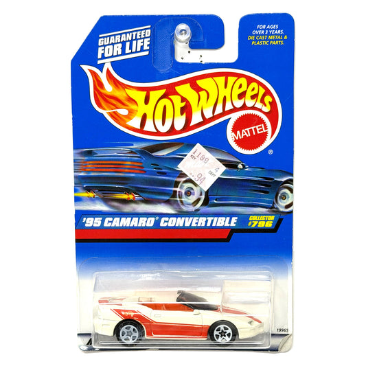 Hot Wheels 1995 Chevrolet Camaro Convertible Collector #796 1:64 Diecast White