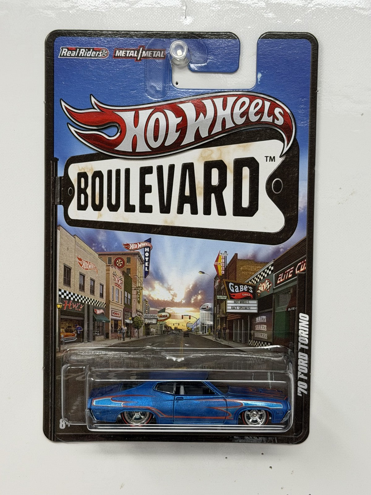Hot Wheels Boulevard 1970 Ford Torino 1:64 Diecast Real Riders
