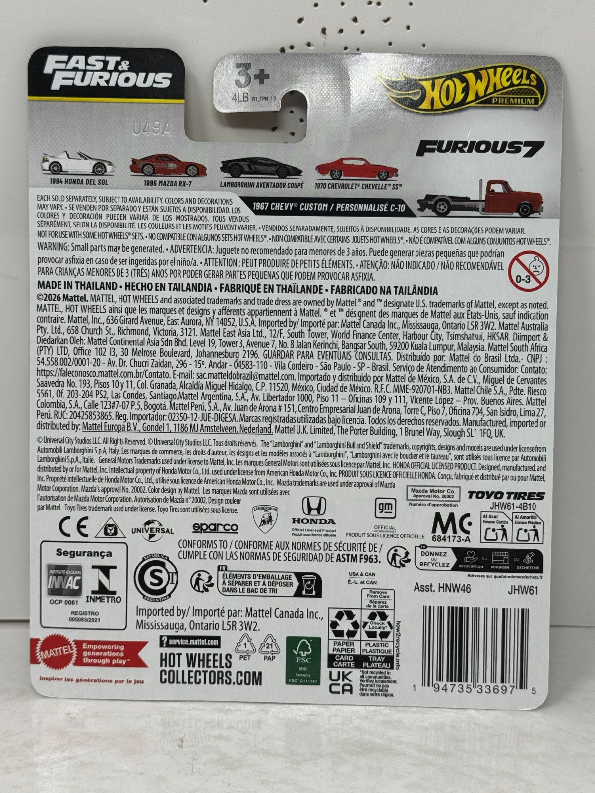 Hot Wheels Premium Fast & Furious 1967 Chevy C-10 Custom 1:64 Diecast