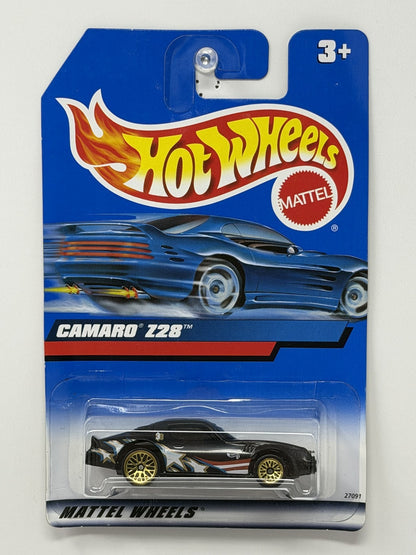 Hot Wheels Mainline 1993 Chevrolet Camaro Z28 1:64 Diecast Black USA Flag