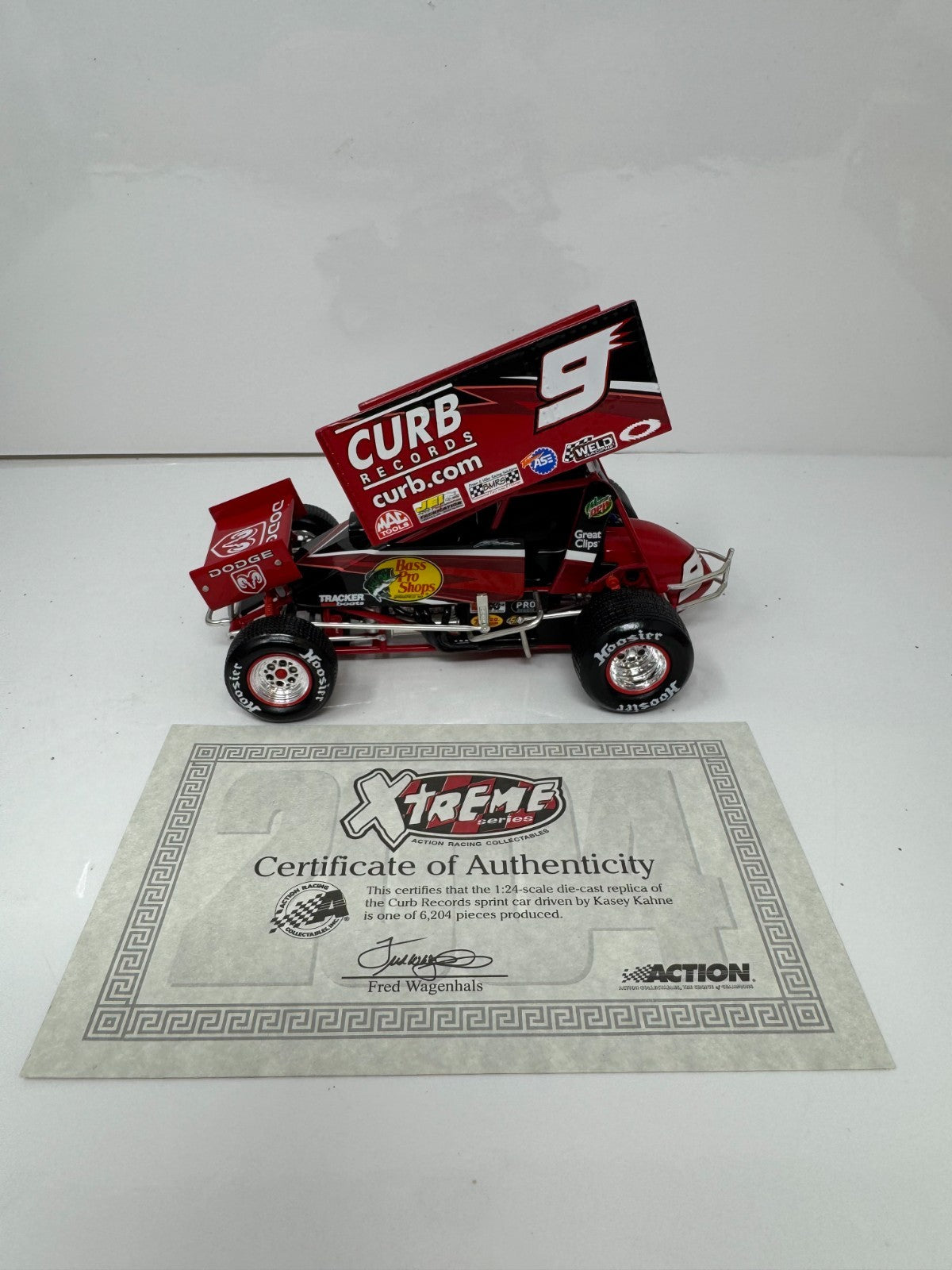 Action NASCAR Kasey Kahne #9 Curb Records 2004 Sprint Car Xtreme 1:24 Diecast