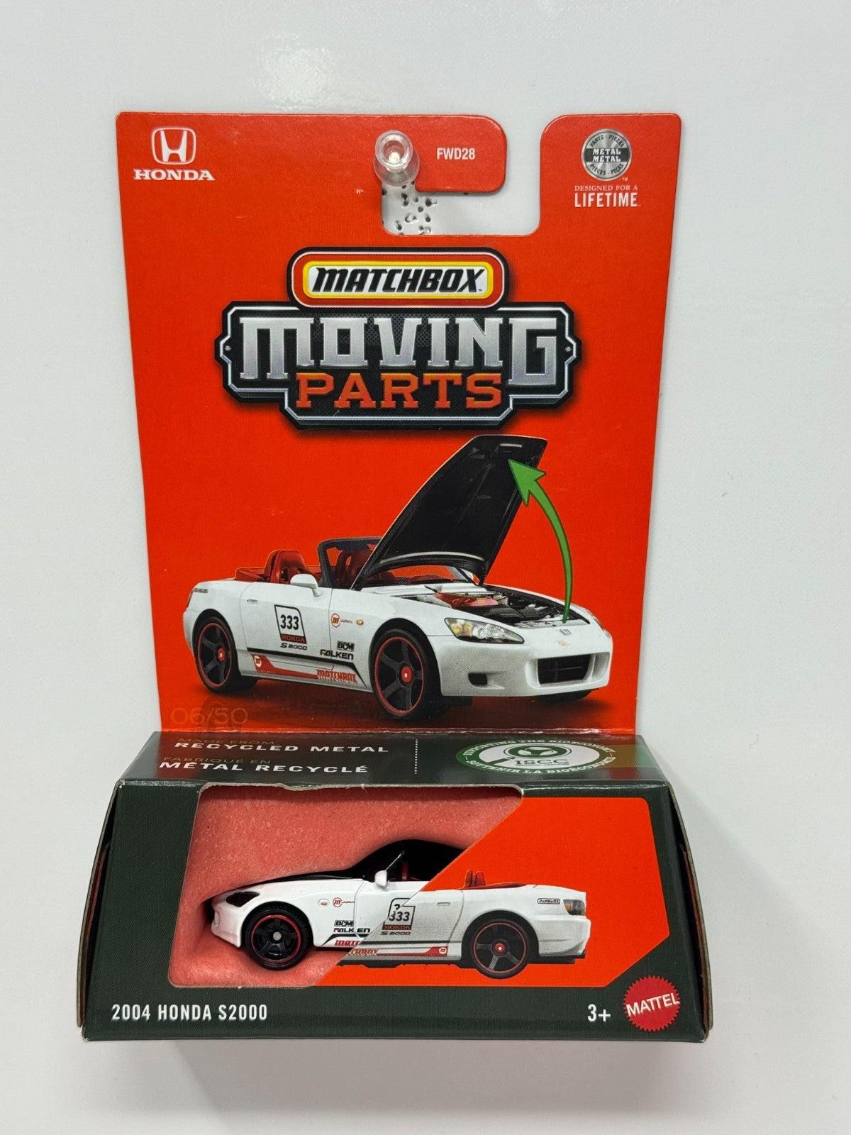 Matchbox Moving Parts 2004 Honda S2000 1:64 Diecast