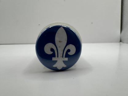 Quebec Fleur-De-Lis Pin-back Button UDT1