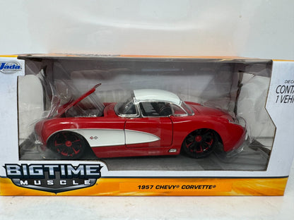 Jada Bigtime Muscle 1957 Chevy Corvette 1:24 Diecast