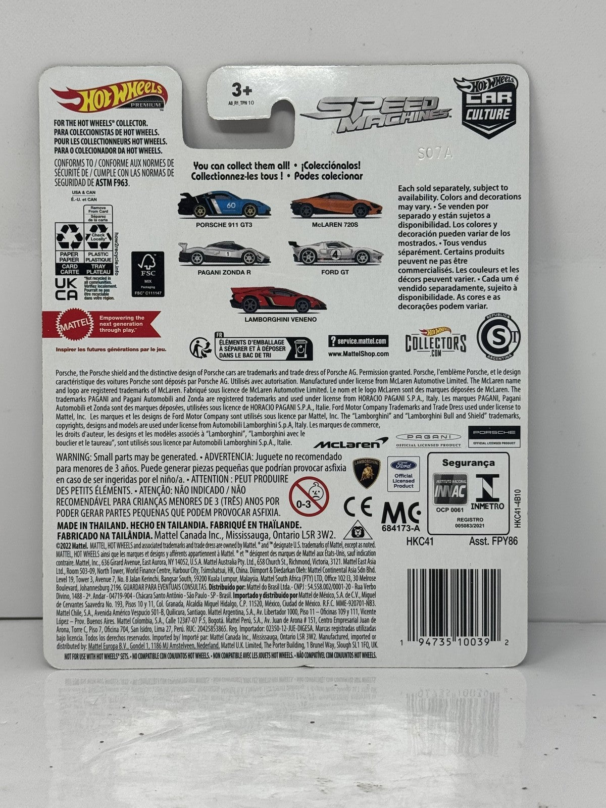 Hot Wheels Premium Speed Machines Lamborghini Veneno 1:64 Diecast