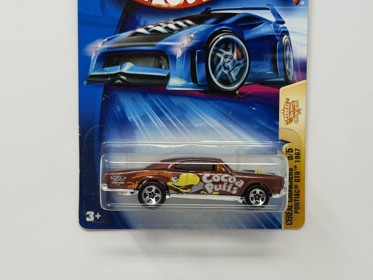 Hot Wheels Cereal Crunchers 1967 Pontiac GTO Cocoa Puffs 1:64 Diecast Brown