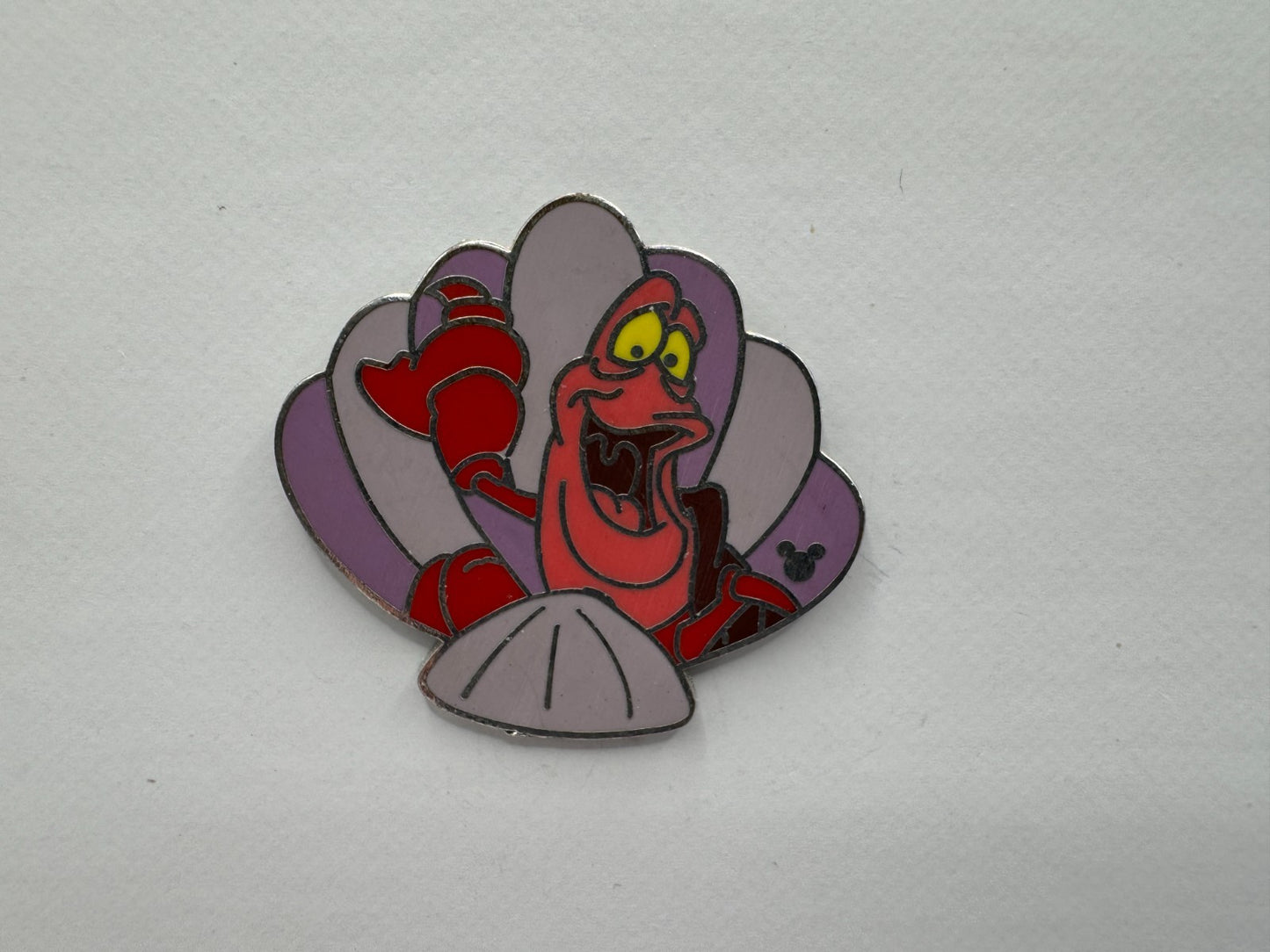 DLR Disney Sebastian Little Mermaid Shell Hidden Mickey Trading Pin DC1S11