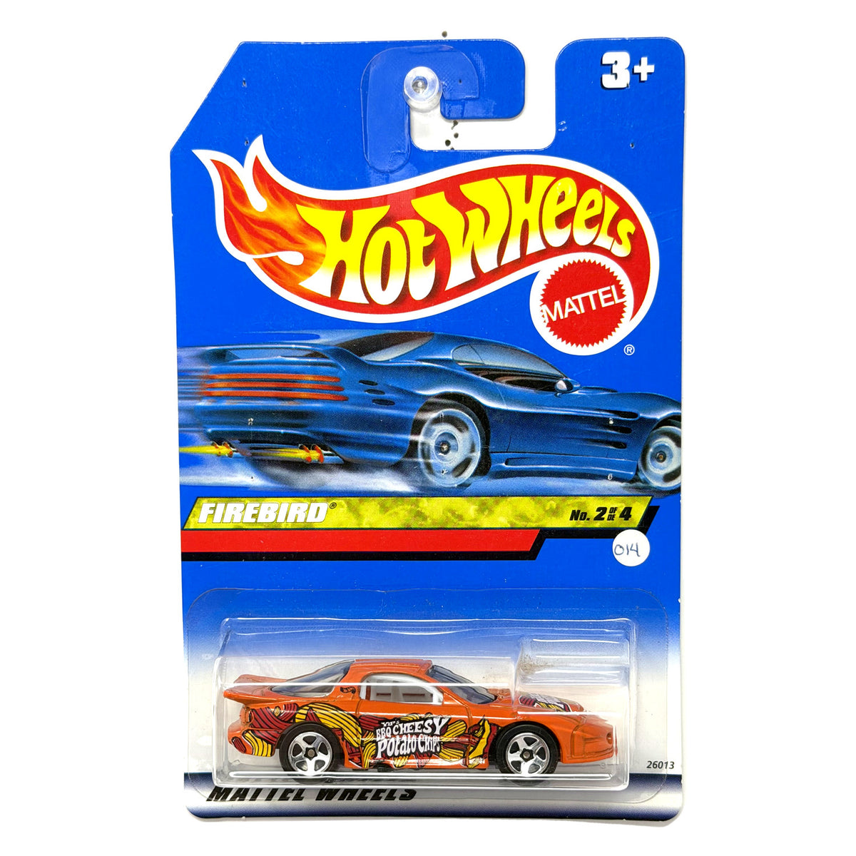 Hot Wheels Firebird Yip's BBQ Cheesy Potato Chips 1:64 Diecast Orange