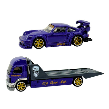 Hot Wheels Premium Team Transport RWB Porsche 930 & Aero Lift 1:64 Diecast Set