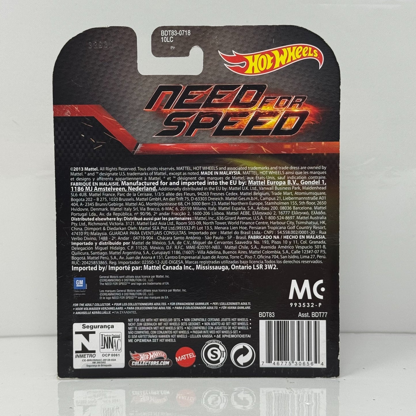 Hot Wheels Retro Entertainment Need For Speed 1967 Pontiac GTO 1:64 Diecast