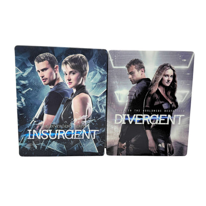 Insurgent & Divergent (Blu-ray) Steelbook Shailene Woodley Sci-Fi Good Shape!!!