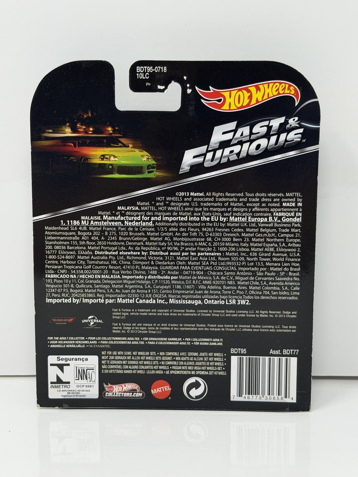 Hot Wheels Retro Entertainment Fast & Furious 1970 Dodge Charger RT 1:64 Diecast