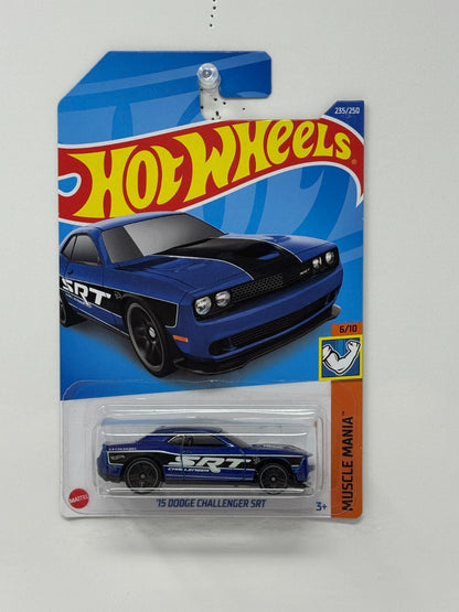 Hot Wheels Muscle Mania 2015 Dodge Challenger SRT 1:64 Diecast Blue V2