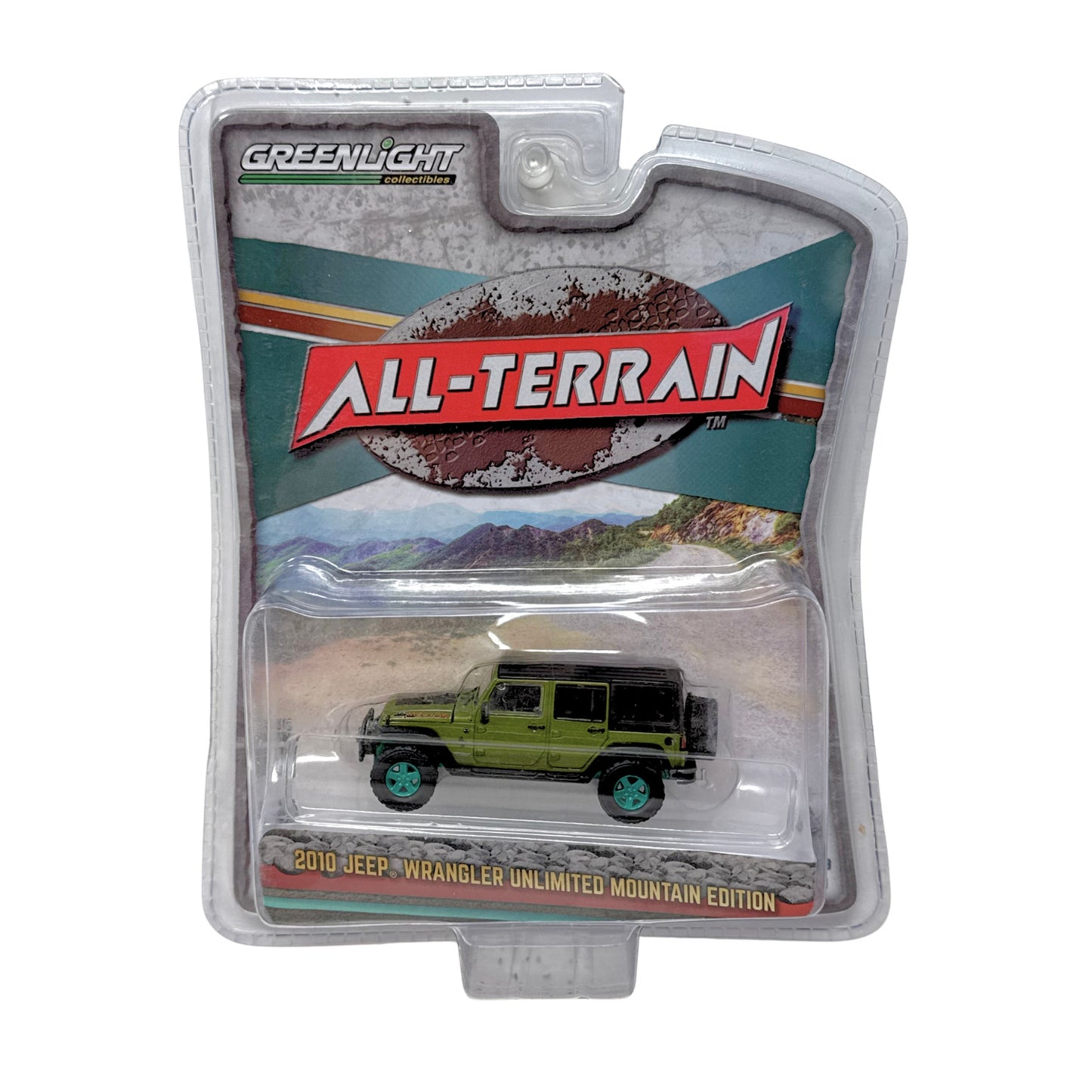 Greenlight All-Terrain 2010 Jeep Wrangler GREEN MACHINE 1:64 Diecast