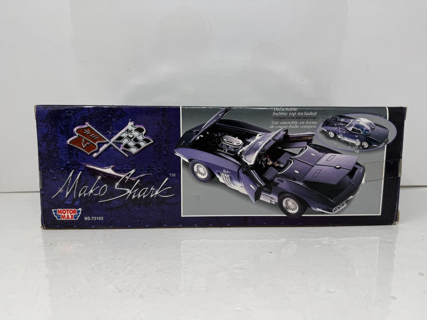 Motormax 1961 Mako Shark 2 Tone Blue 1:18 Diecast