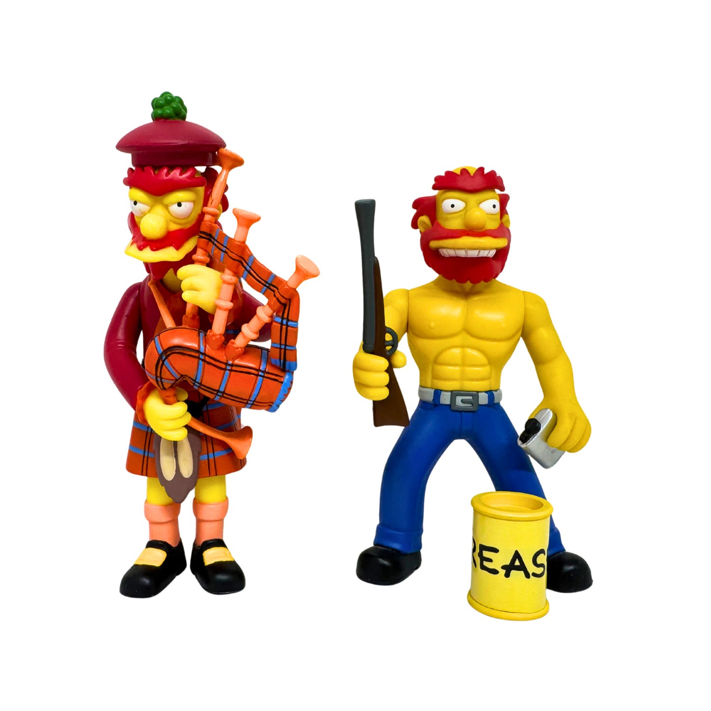 Simpsons World of Springfield Kilted Willie & Ragin Willie Figures Set Playmates