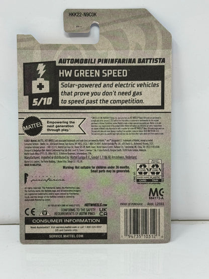 Hot Wheels Green Speed Automobili Pininfarina Battista 1:64 Diecast