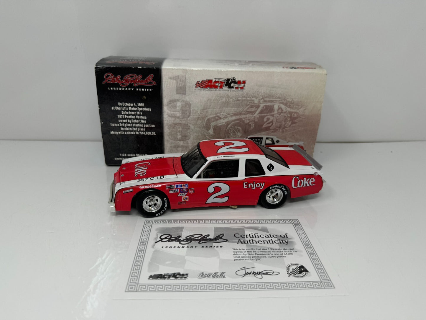 Action Nascar Legendary Dale Earnhardt Sr Coke 1980 Pontiac Ventura 1:24 Diecast