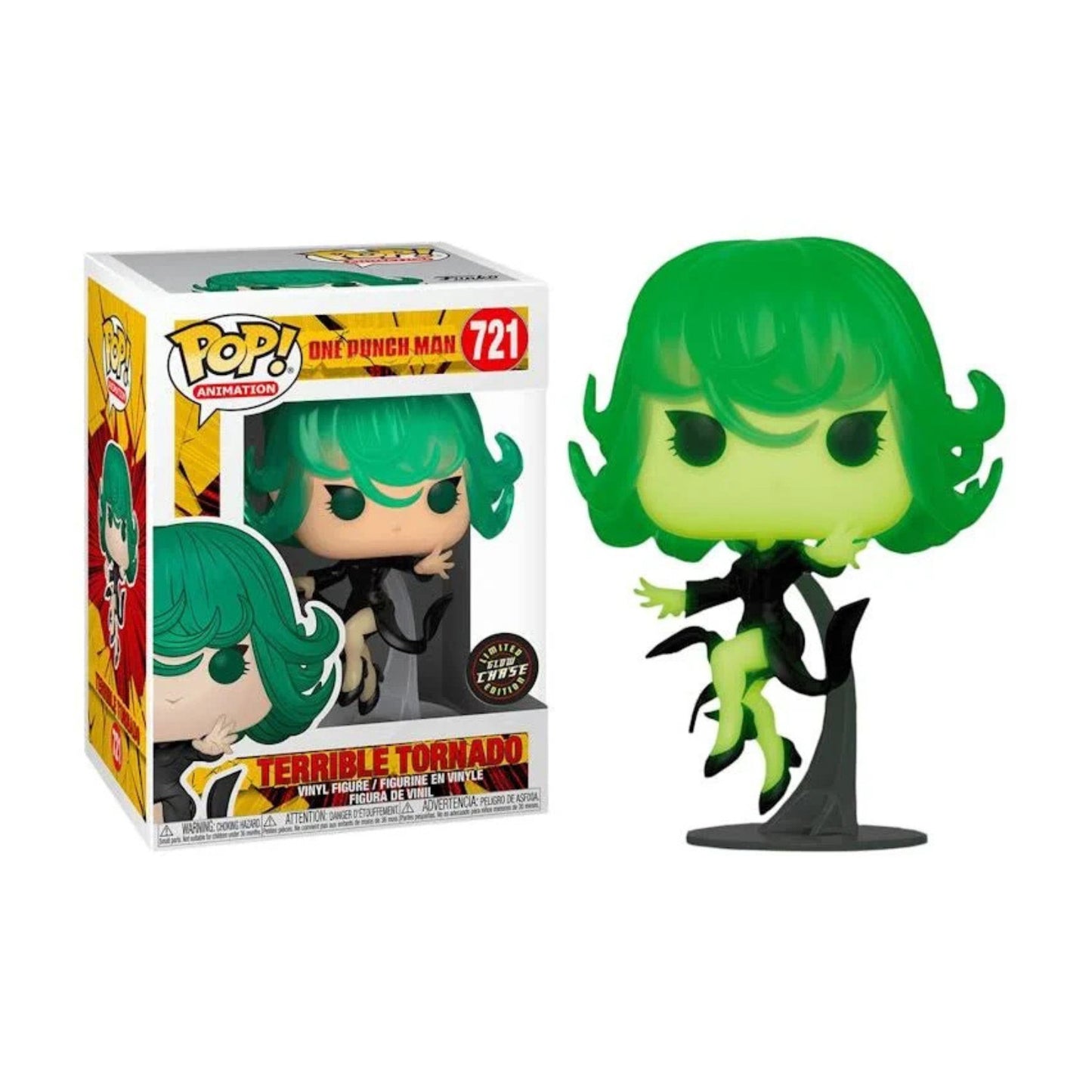 Funko Pop! Animation One Punch Man #721 Terrible Tornado Glow Chase Vinyl Figure