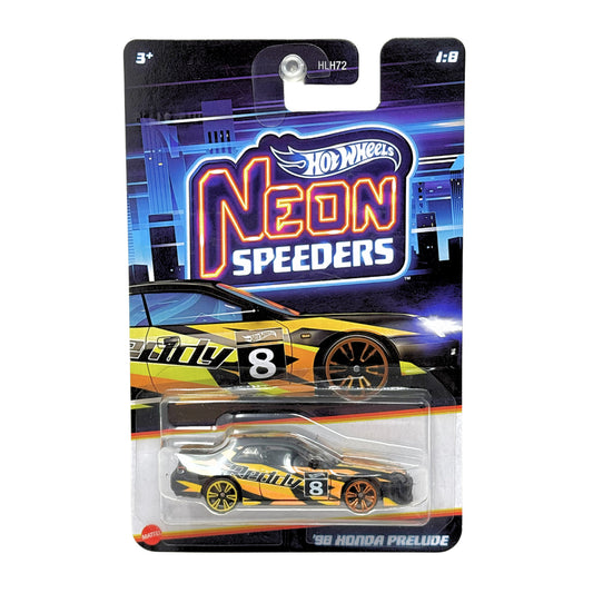 Hot Wheels Neon Speeders 1998 Honda Prelude 1:64 Diecast Black Orange
