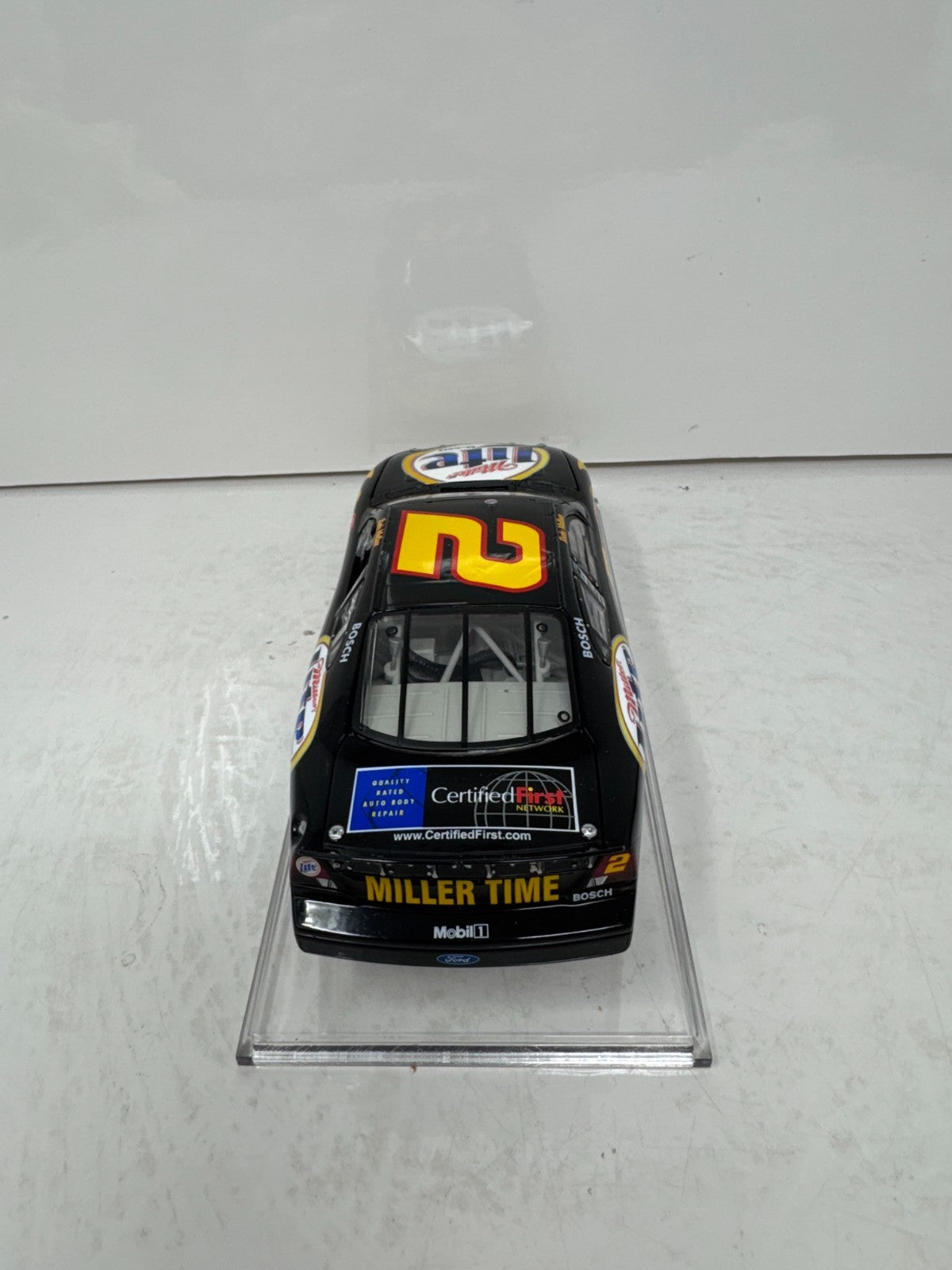 Action Nascar #2 Rusty Wallace Miller Lite Black 2002 Ford Taurus 1:24 Diecast