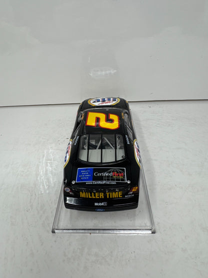 Action Nascar #2 Rusty Wallace Miller Lite Black 2002 Ford Taurus 1:24 Diecast