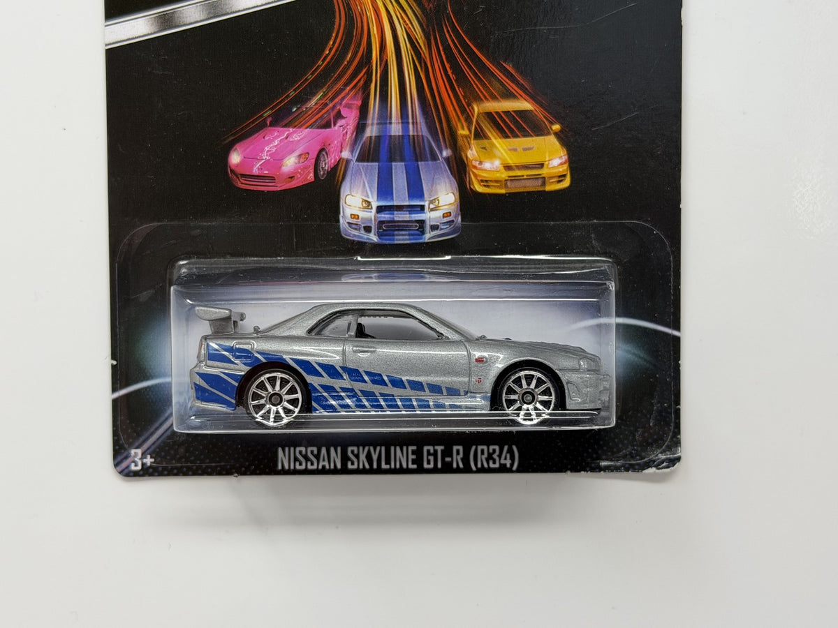 Hot Wheels Fast & Furious Nissan Skyline GT-R R34 1:64 Diecast Silver