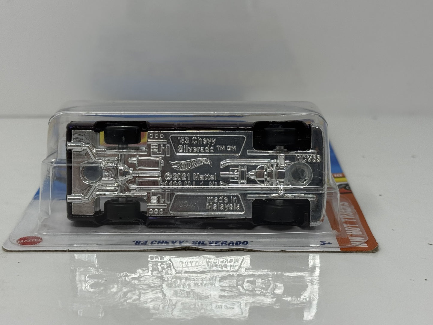 Hot Wheels Hot Trucks 1983 Chevy Silverado 1:64 Diecast Purple Custom Real Rider
