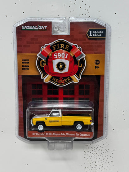 Greenlight Fire & Rescue 1987 Chevrolet M1008 1:64 Diecast